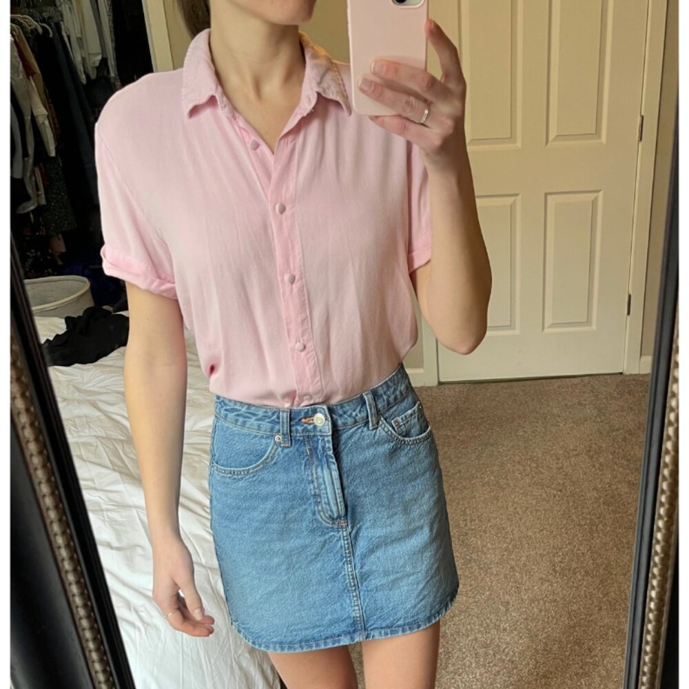 Blush Pink Button Up Shirt